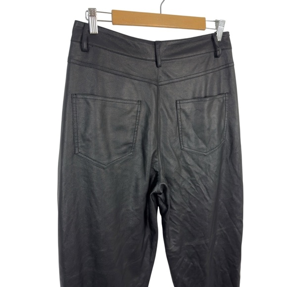 Zara High-Waisted Faux Leather Balloon Barrel Leg Trouser Pants Black 2969/246 M - Picture 9 of 16